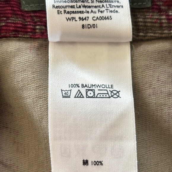 Vintage Eddie Bauer Corduroy Maxi Skirt Size 12 Green Floral Cottagecore Modest - Picture 9 of 14